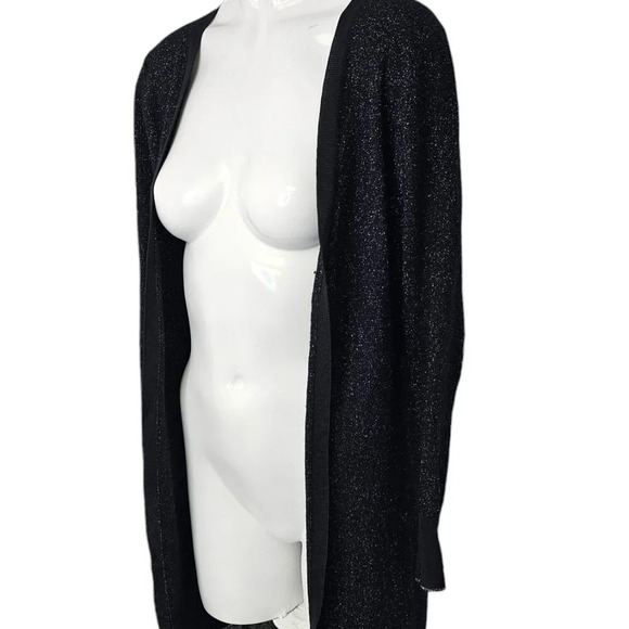 Rag & Bone Womens Black Metallic Longline Cardigan Size Small Wool Blend - Picture 4 of 9
